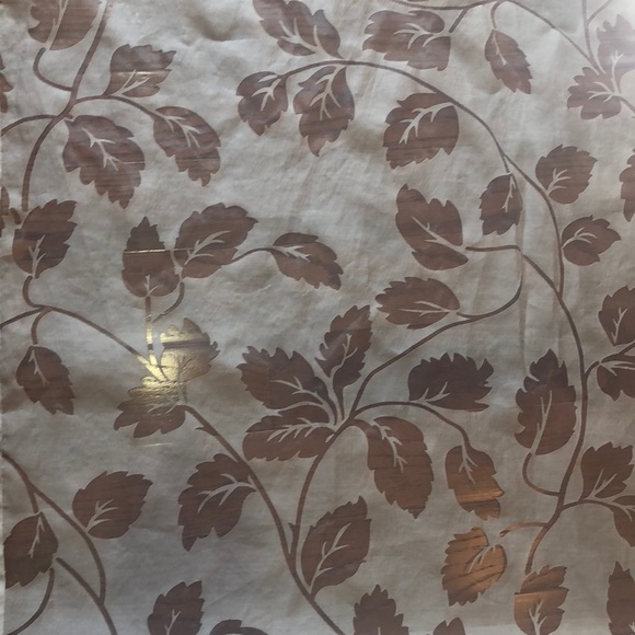 White curtains with leaf design - 4 panels - Picture 4 of 7